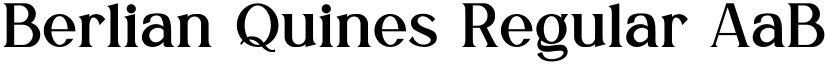 Berlian Quines Regular font