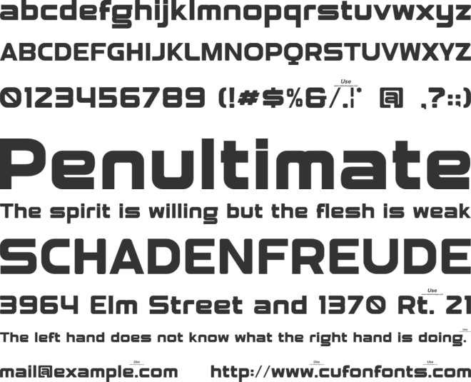 Davioza Molegs font preview