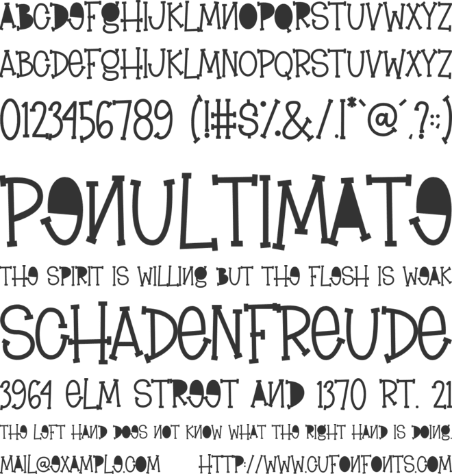 Brownie Yogurt font preview