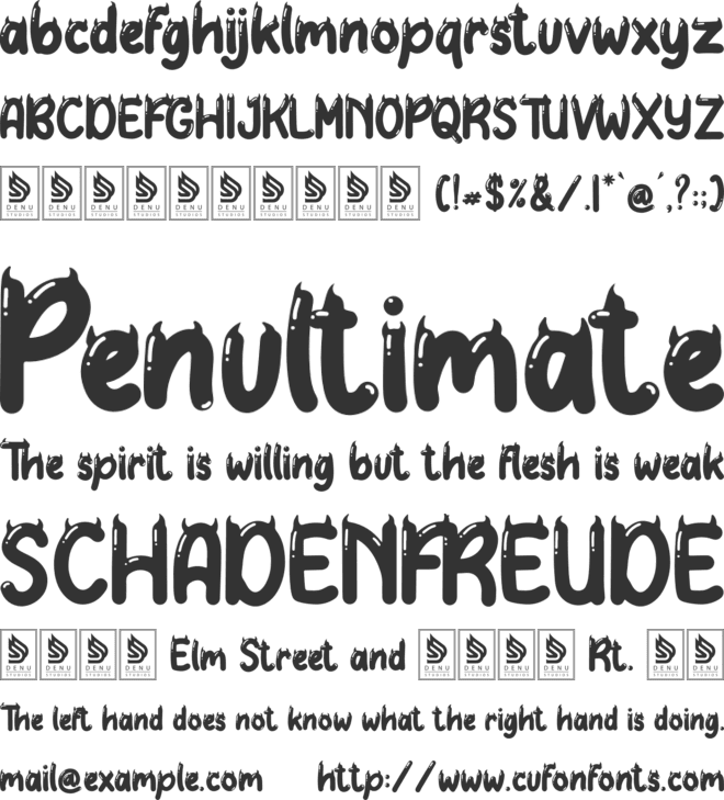 Madness Baby font preview