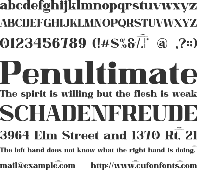 Megants font preview