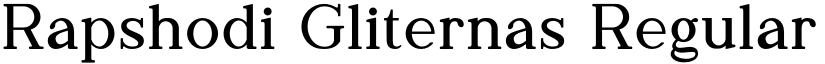 Rapshodi Gliternas Regular font