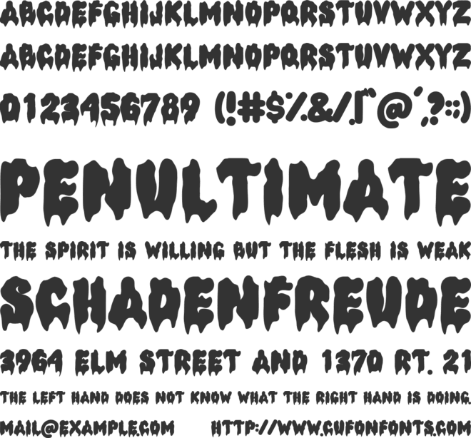 Halloween Melt font preview