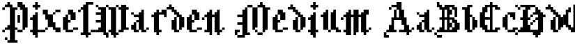 PixelWarden Medium font