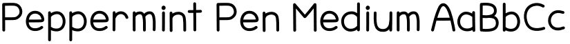Peppermint Pen Medium font