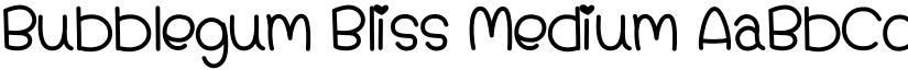 Bubblegum Bliss Medium font