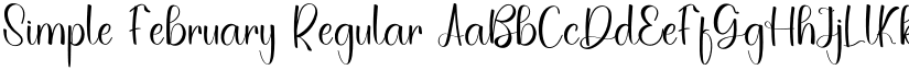 Simple February Regular font