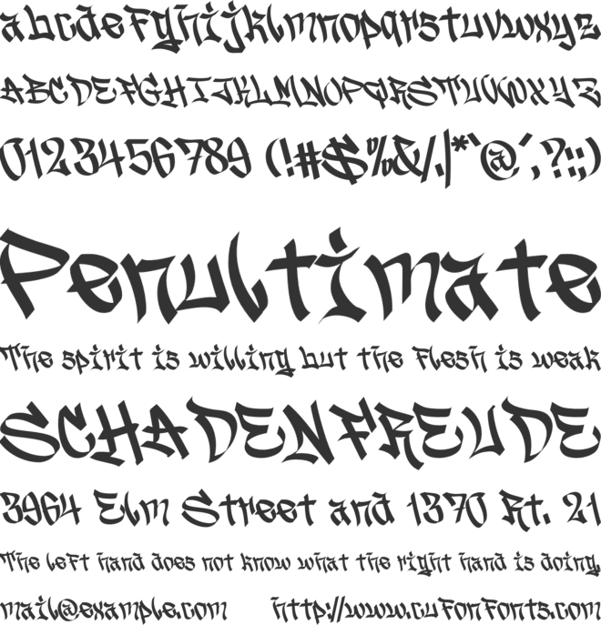 Street Breaker font preview