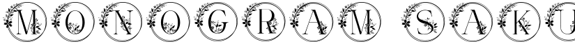 Monogram Sakura Regular font