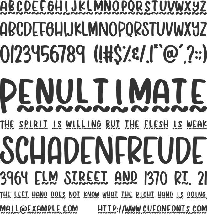 Sunny Beach font preview