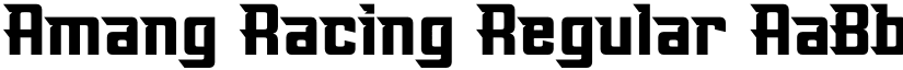 Amang Racing Regular font