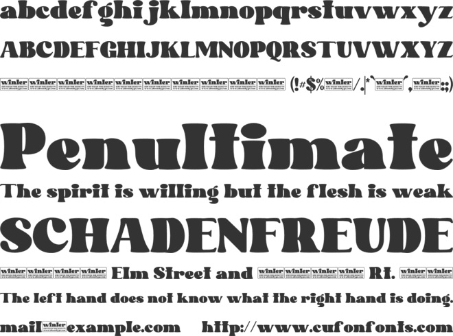 winter font preview