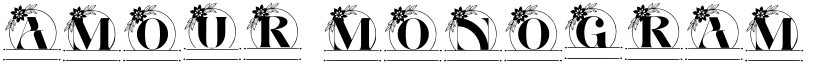 Amour Monogram Line Regular font