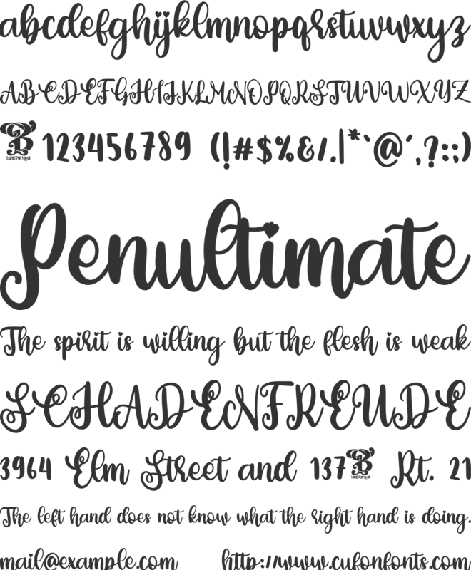 miss you girl font preview