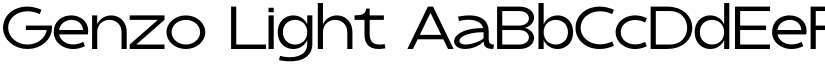 Genzo Light font