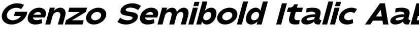 Genzo Semibold Italic font