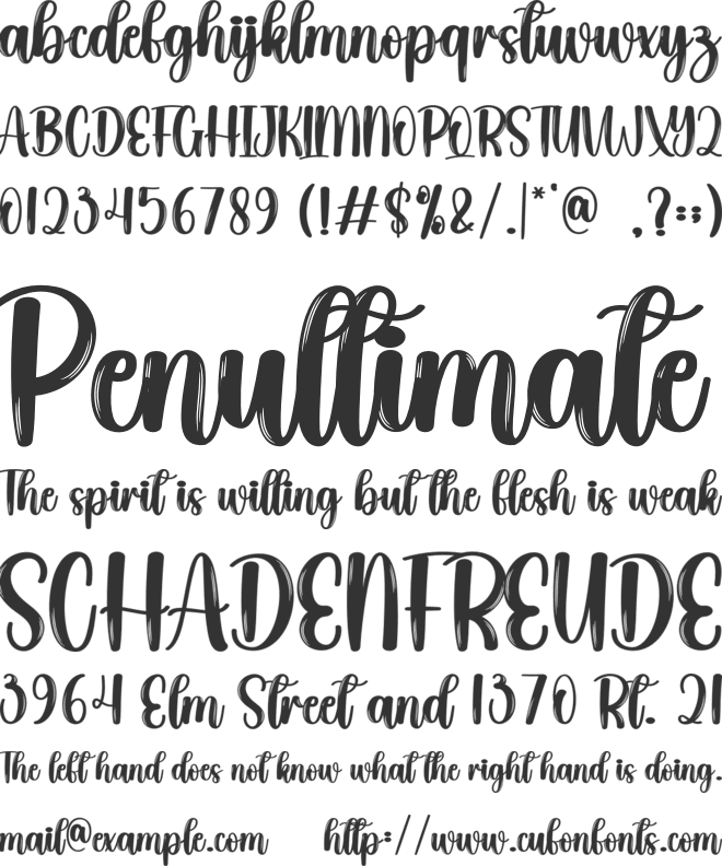 Brightsun font preview