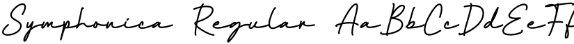 Symphonica Regular font