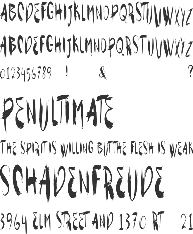 VTKS DAZABIER font preview