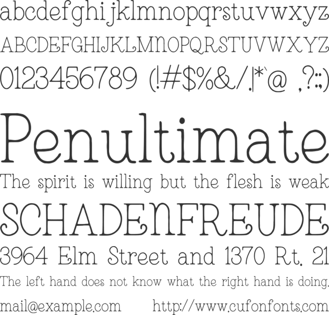 el fin del cielo font preview