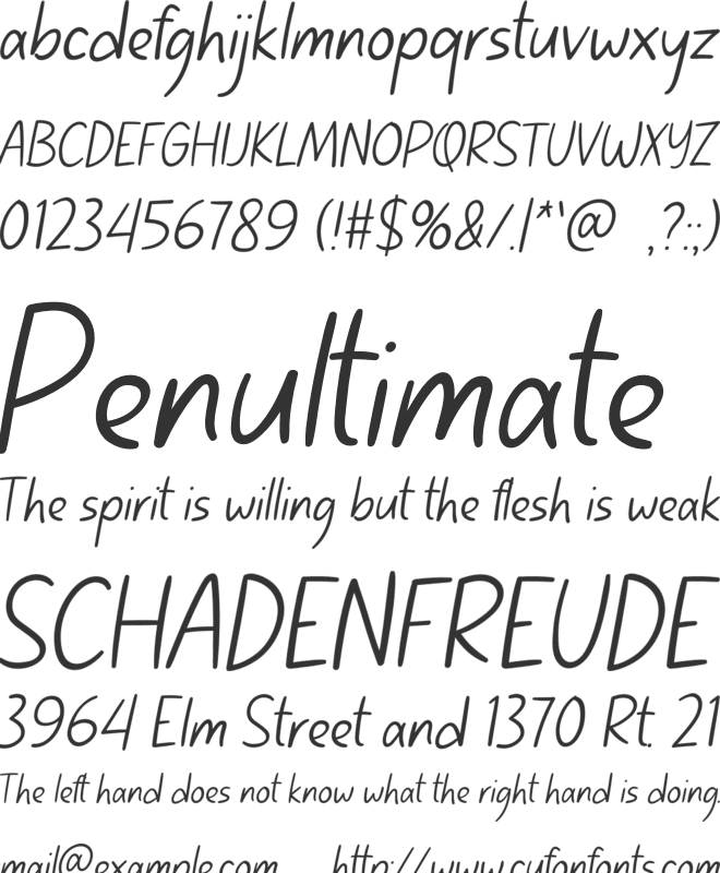 Dreamer font preview