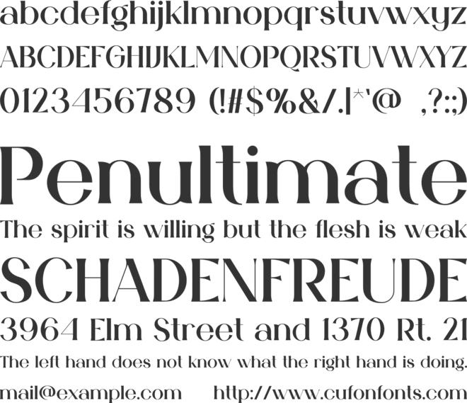 Carmila font preview