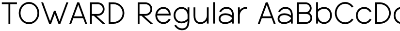 TOWARD Regular font