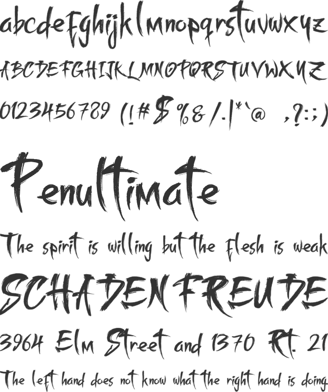 Geishta font preview