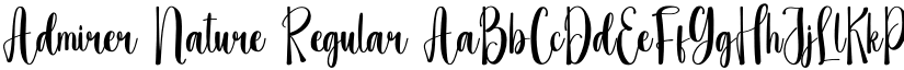 Admirer Nature Regular font