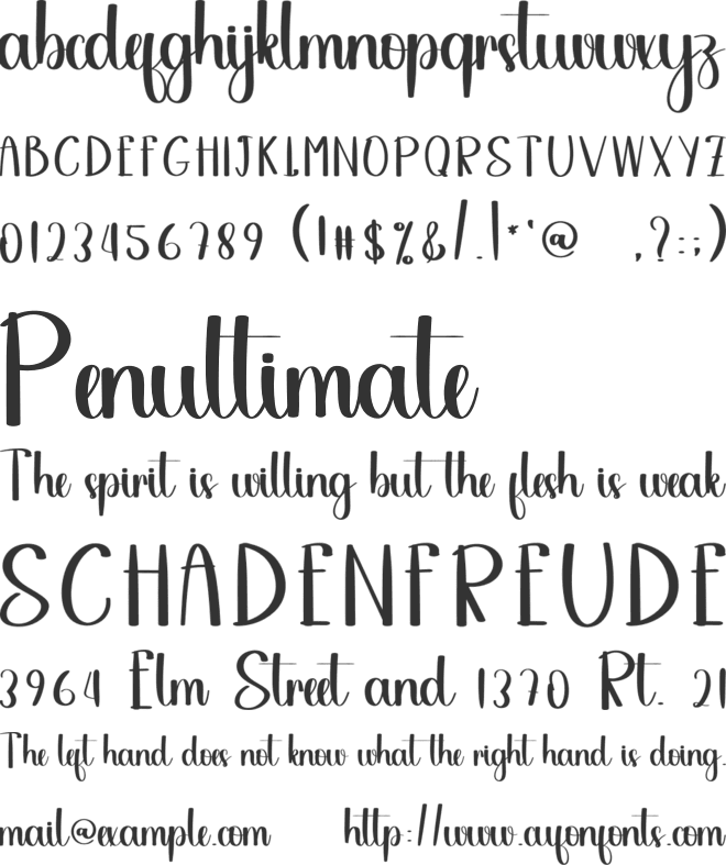 Happiest Day font preview