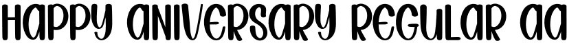 HAPPY ANIVERSARY Regular font