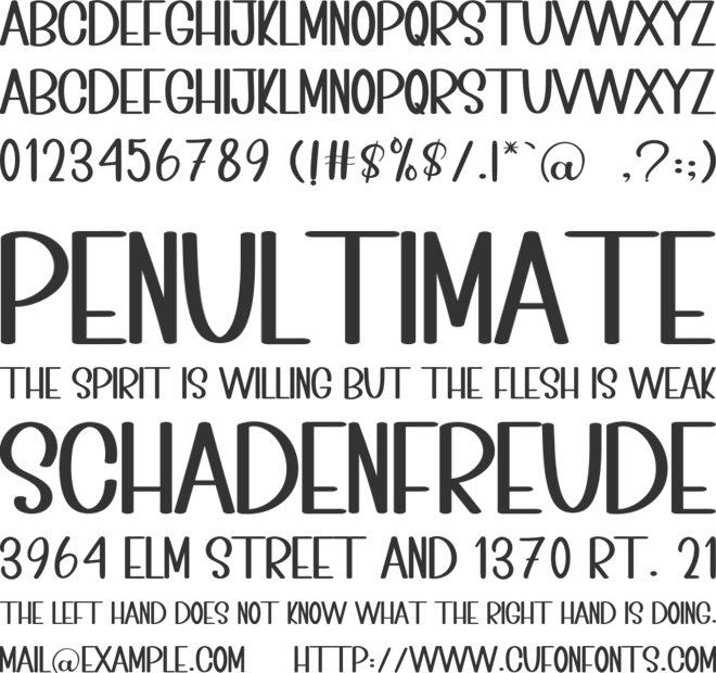 Family Chubbyy font preview