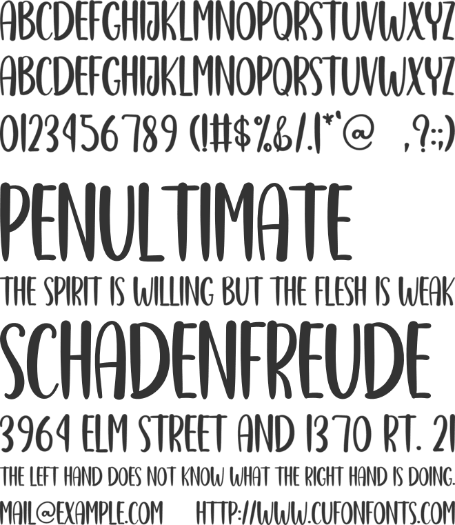 Vilage font preview