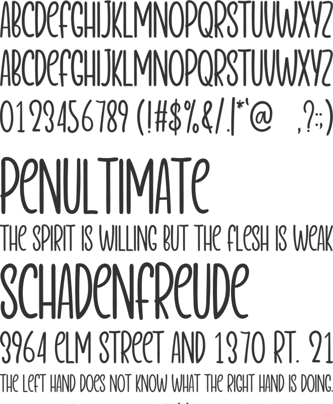 Sweetme font preview