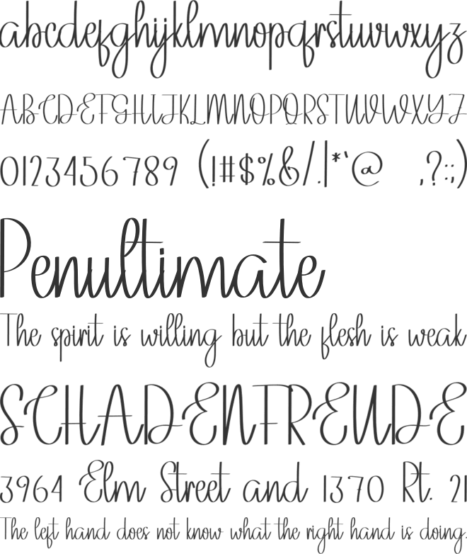 Snowhouse font preview