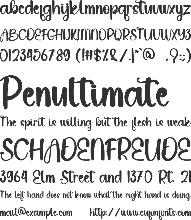 Smile Valentine font preview