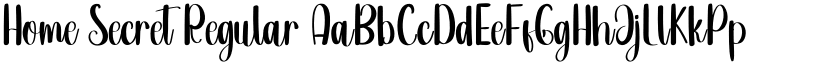 Home Secret Regular font