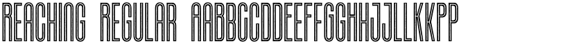 Reaching Regular font