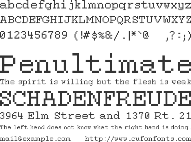 Block Craft font preview