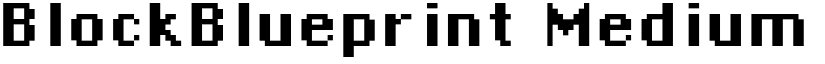 BlockBlueprint Medium font