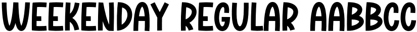 Weekenday Regular font