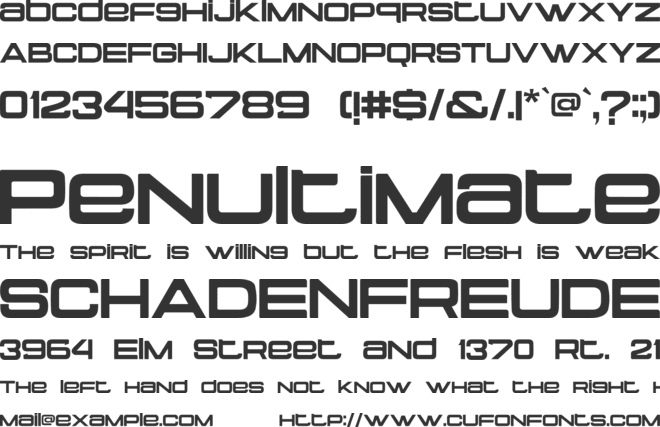 Minasans font preview