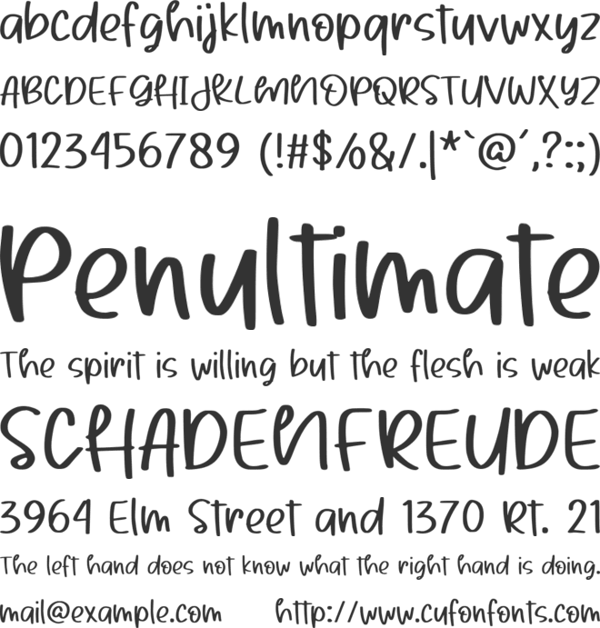 Slumberin font preview