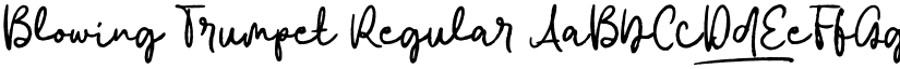 Blowing Trumpet Regular font