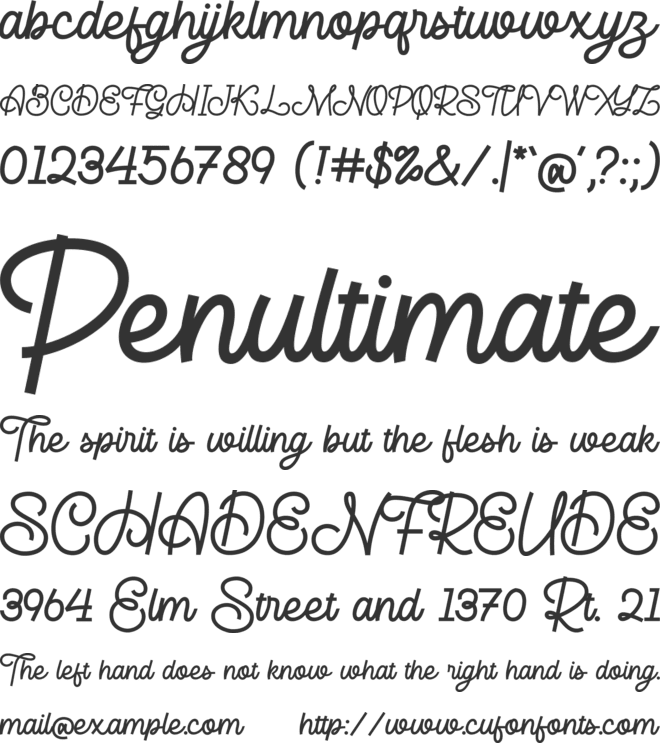 Bualsey font preview