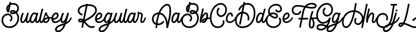 Bualsey Regular font