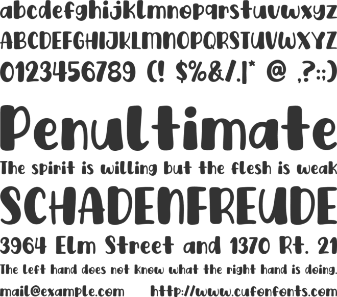 Hello Sweet Rain font preview