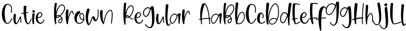 Cutie Brown Regular font