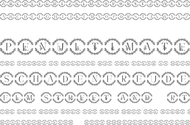 Monogram Floral Love font preview