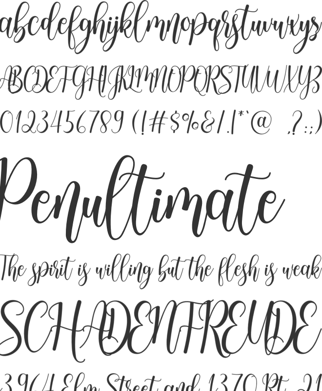 Penthouse font preview